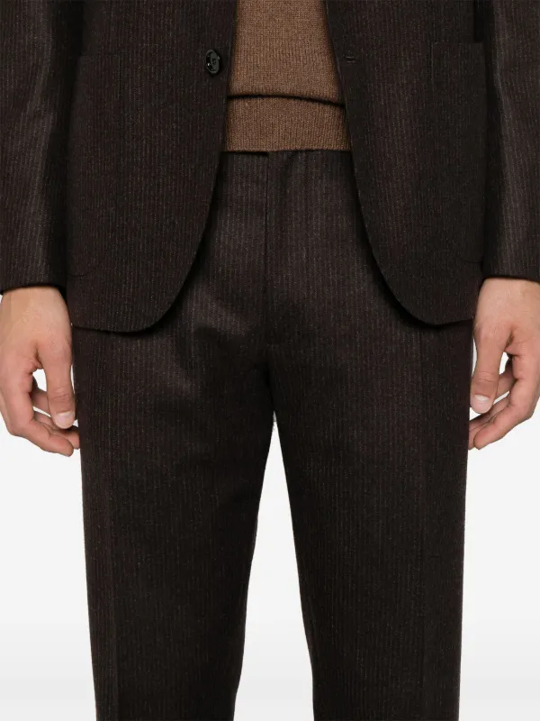 Lardini ストライプ スーツ | ブラウン | FARFETCH JP