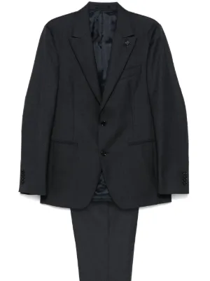 Lardini ピンストライプ ダブルスーツ | ブルー | FARFETCH JP