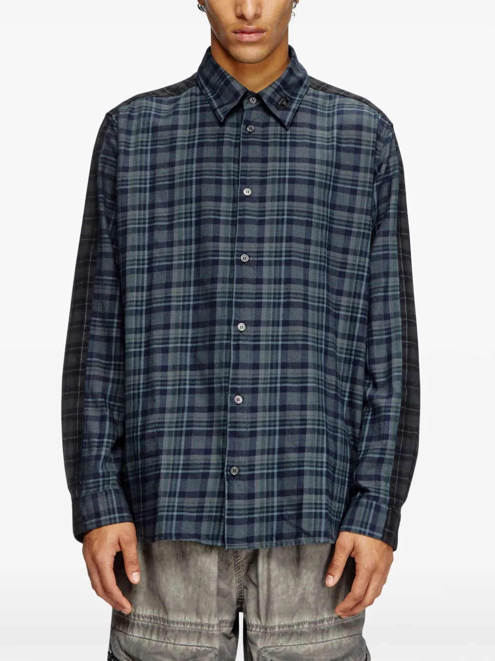 Diesel S-SIMPLY-CHECK overhemd Blauw