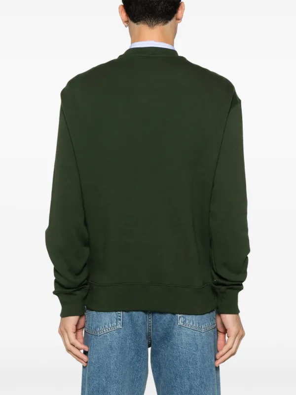 Maison Kitsuné Outdoor Profile Fox Sweatshirt | Green | FARFETCH