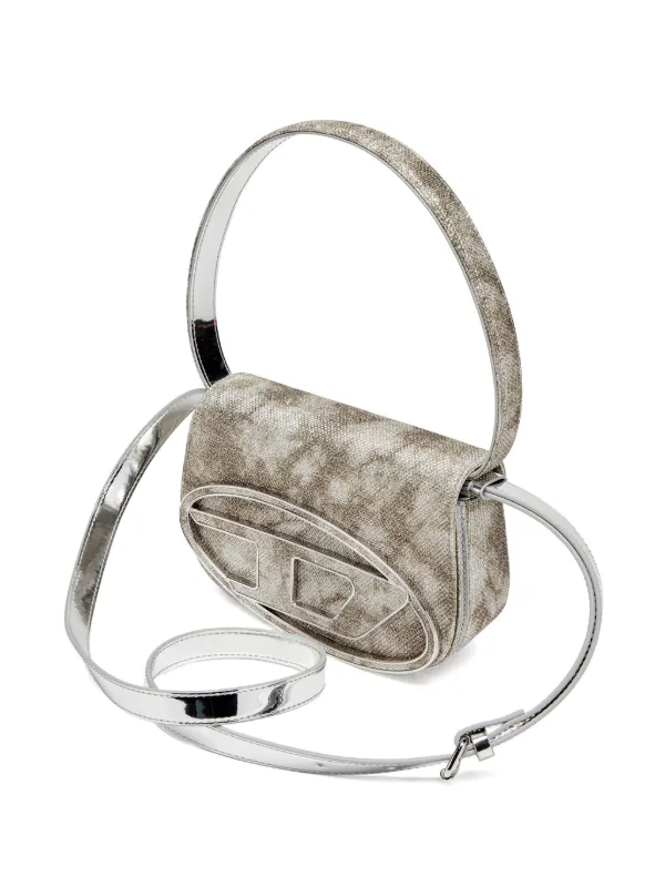 【DIESEL】1dr M Women's 1DR M-Iconic medium shoulder bag in leather | Black