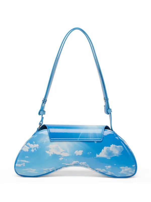 ●depound● Striped terry bag blue DP2436BG038MBLXX Terry Cloth Tote with Fringe Tassel Pull Assorted 4 Colors