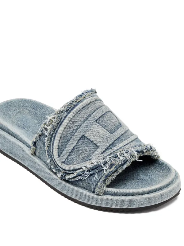 DIESEL SA-Slide D Oval サンダル Diesel SA-Slide D Oval Slides | Blue | FARFETCH