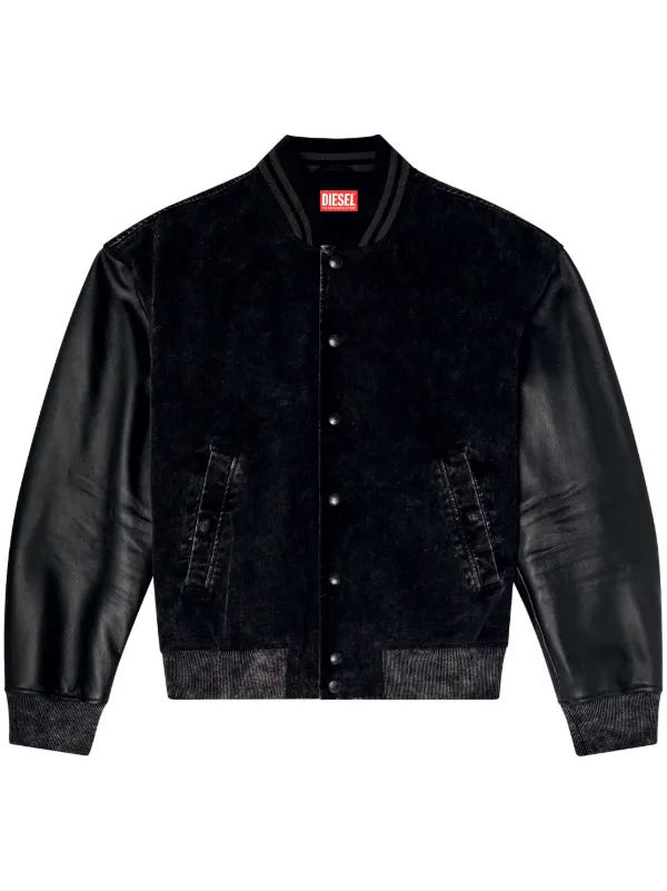 【DIESEL】L-Nyn ロゴ 刺繍 ジャケット 長袖 ブラック コットン Diesel L-Nyn Jacket | Black | FARFETCH JO