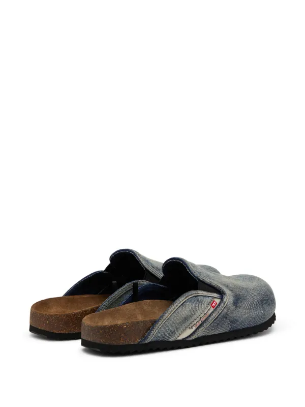 Diesel D-Woodstock Slides | Blue | FARFETCH PL