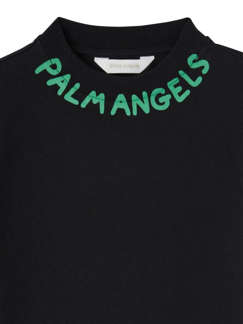 Palm Angels Kids T-shirt met logoprint Zwart