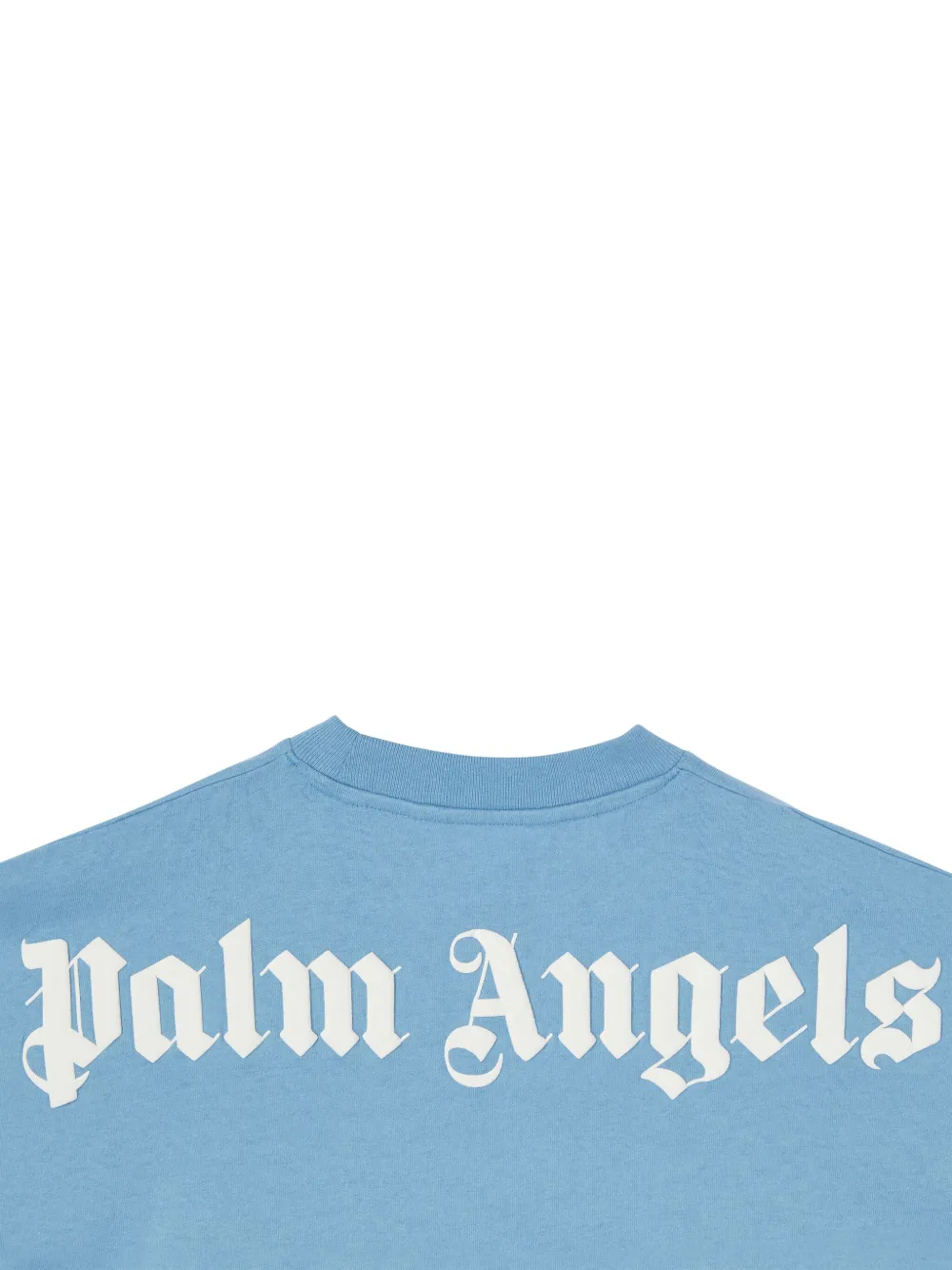 Palm Angels Kids T-shirt met logoprint Blauw