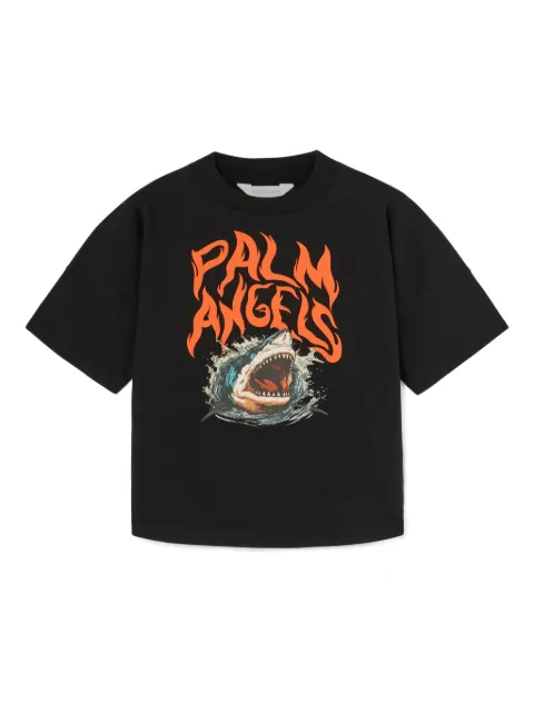 Palm Angels Kids Camiseta com estampa gráfica de tubarão