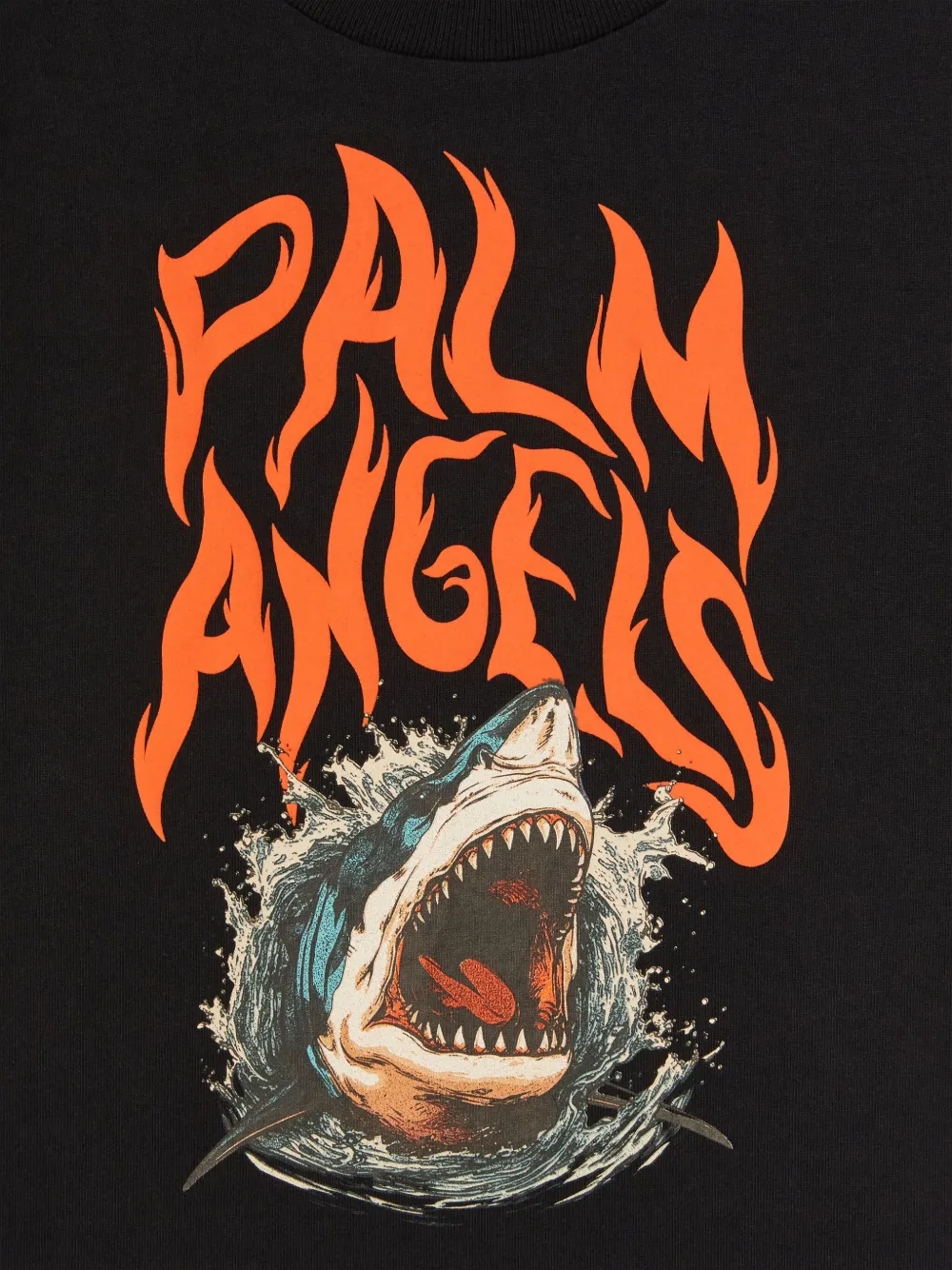 Palm Angels Kids T-shirt met grafische haaienprint Zwart