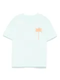 Palm Angels Kids palm-print T-shirt - Blue