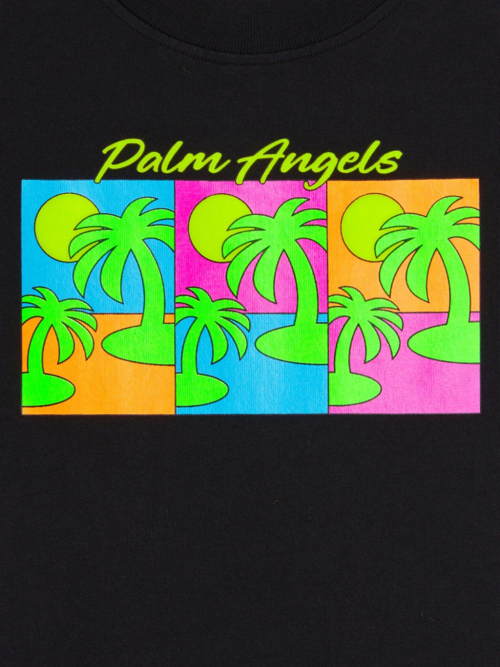 Palm Angels Kids Triple Pop Palms T-shirt Zwart