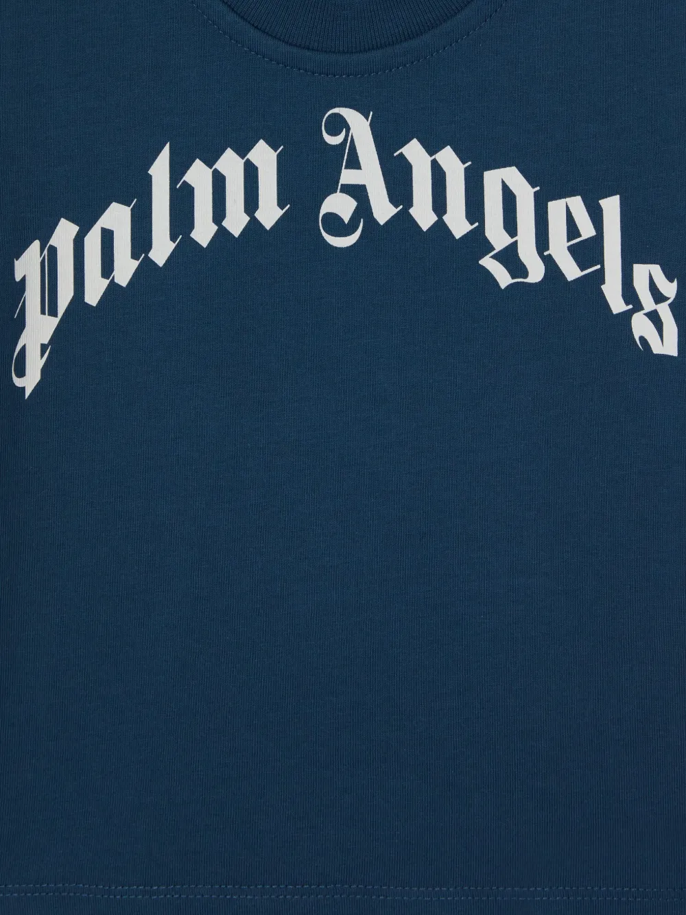 Palm Angels Kids T-shirt met logoprint Blauw