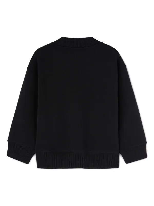 Palm Angels Kids logo-print Sweatshirt | Black | FARFETCH AE