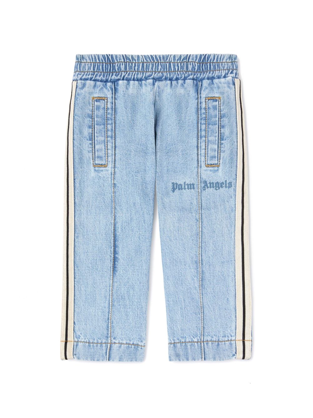 Palm Angels Kids printed jeans - Blue