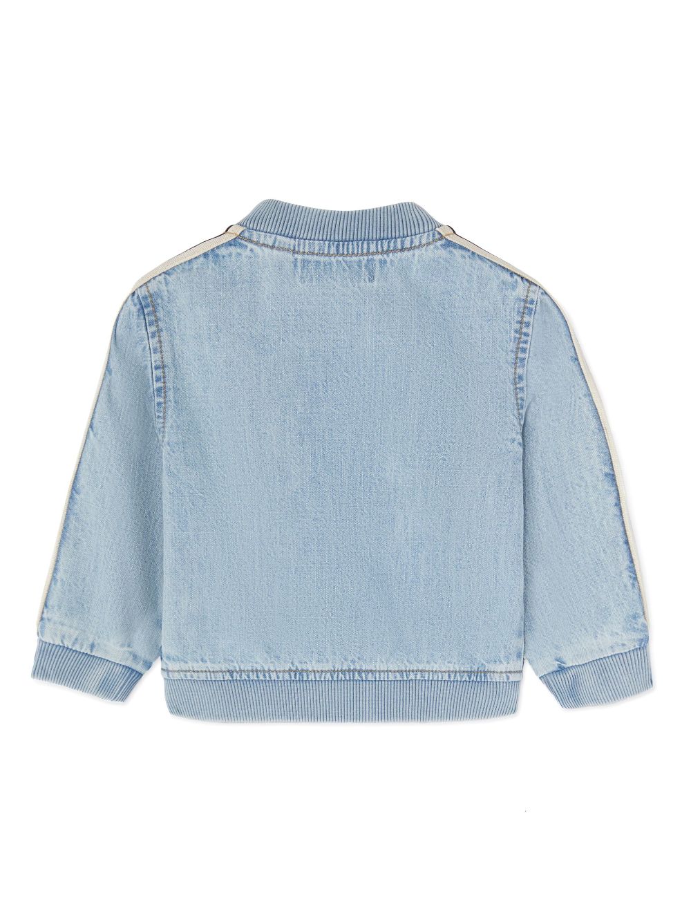 Palm Angels Kids logo-embroidered chambray jacket - Blue