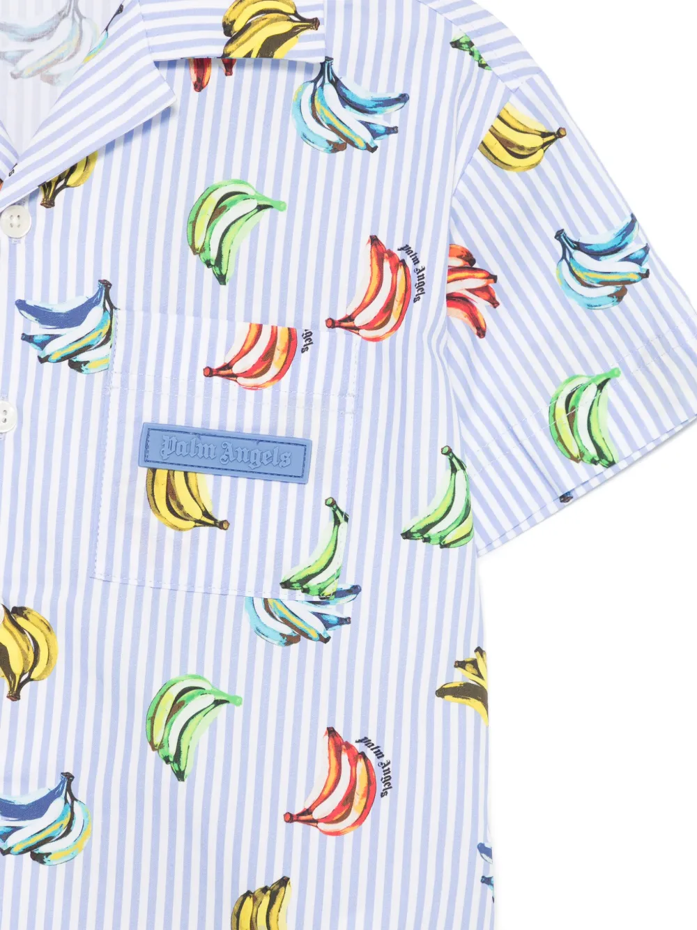 Palm Angels Kids Bananas shirt Blauw