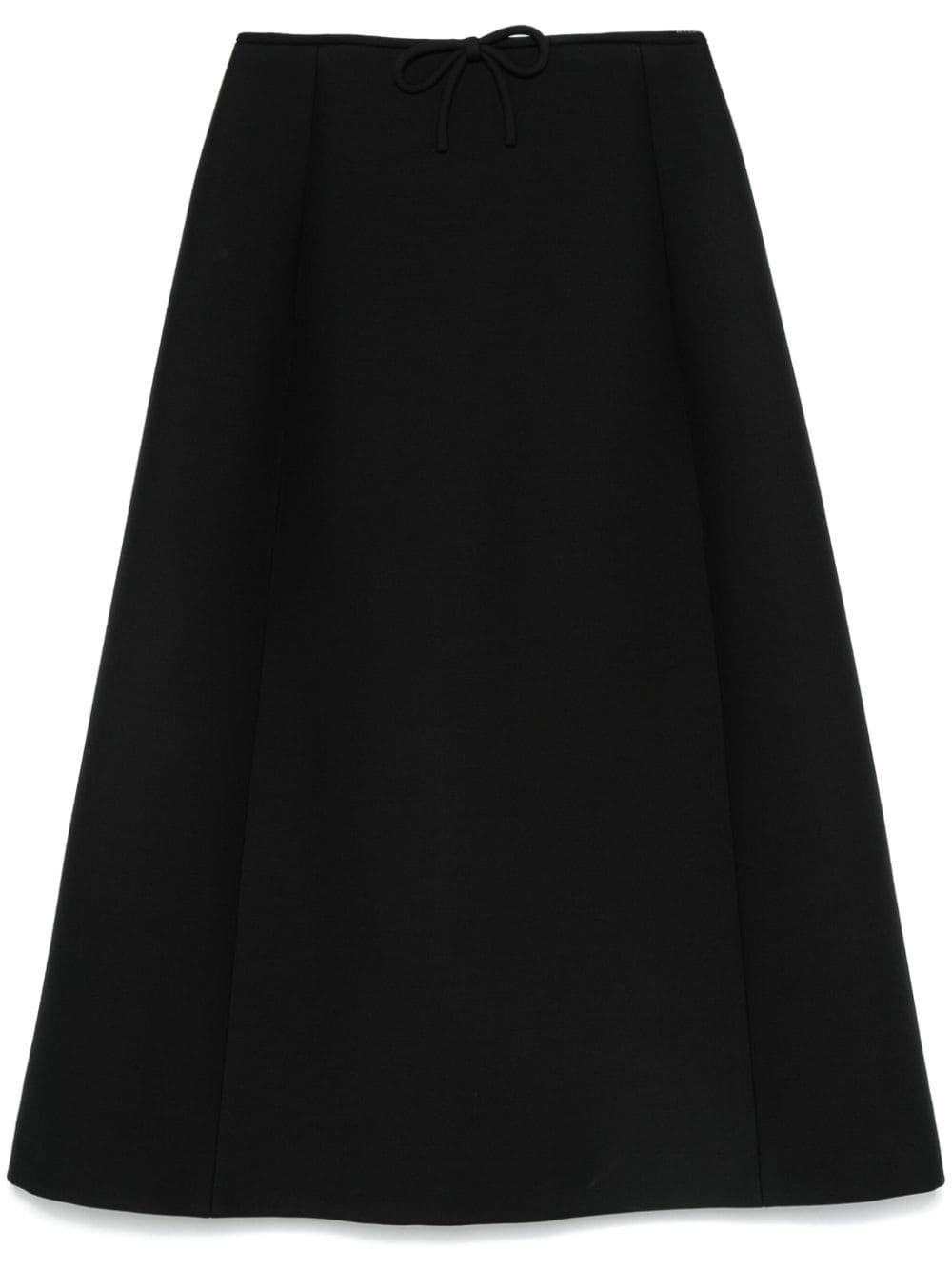 Shop Valentino Bow-detailed Midi Skirt In Schwarz