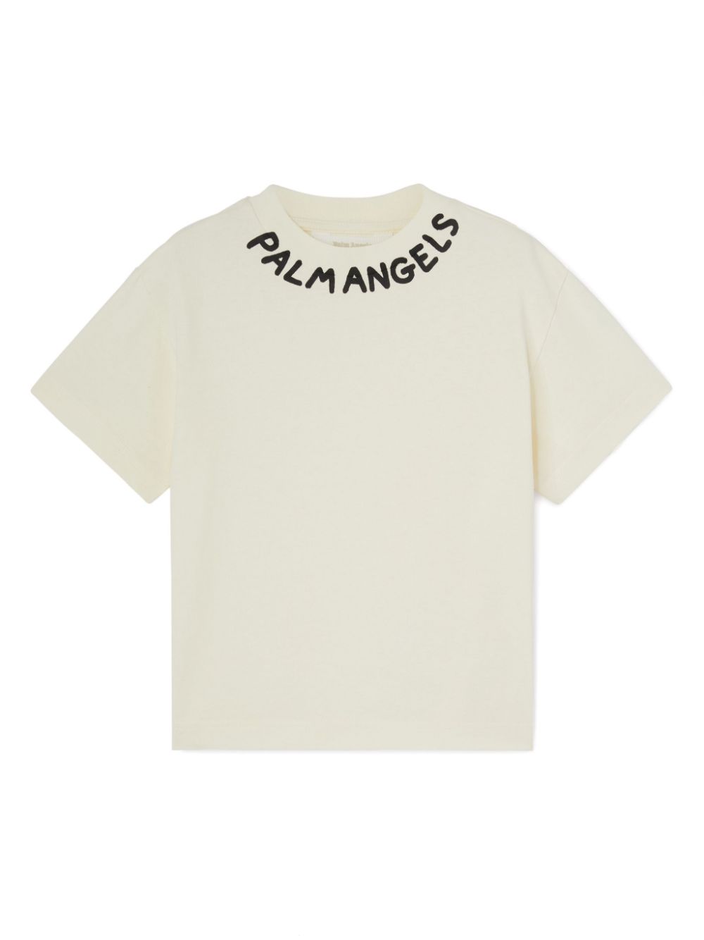 Palm Angels Kids T-shirt met print Beige