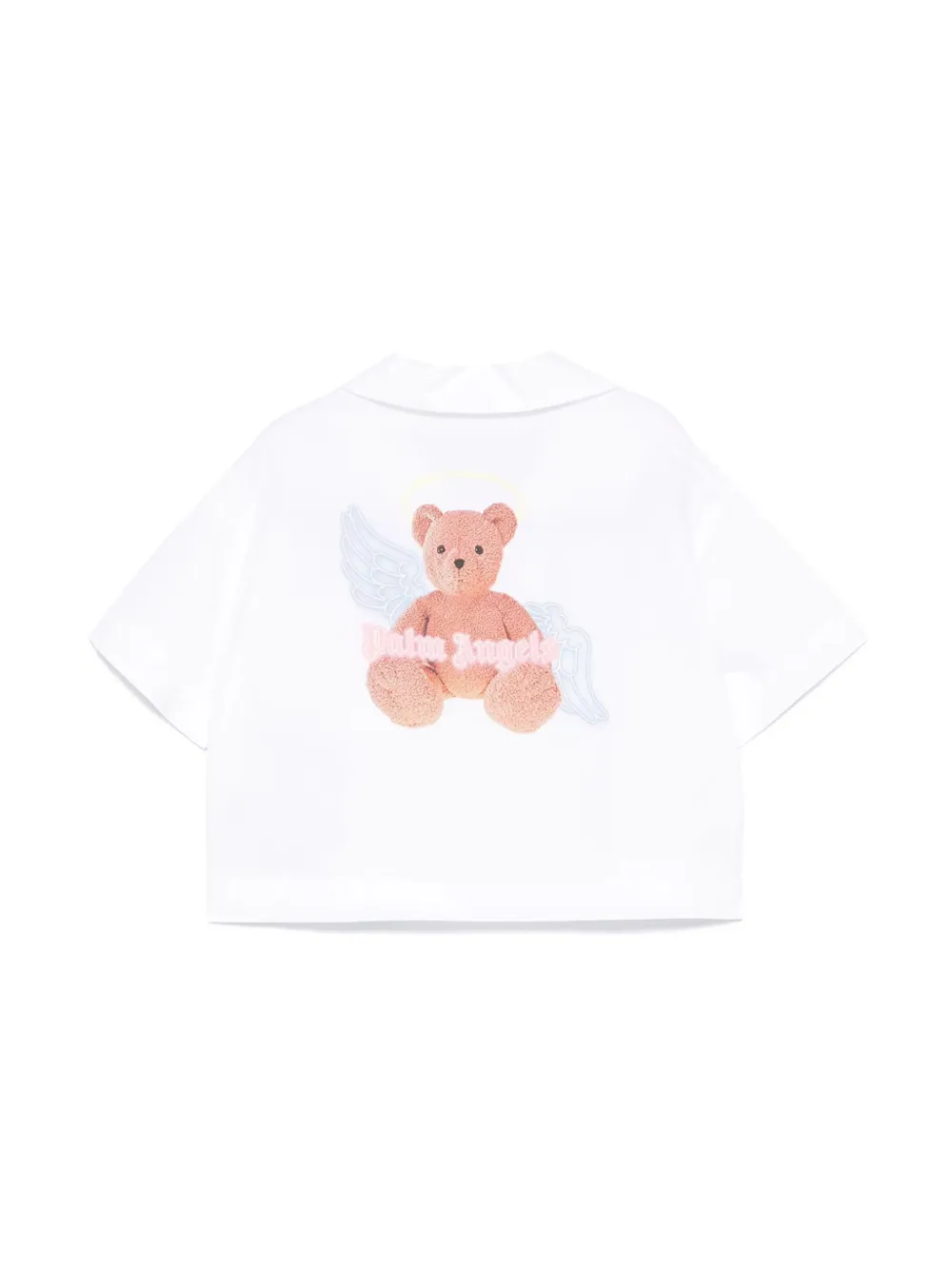Palm Angels Kids bear-angel cropped shirt | Shirts | Image 2