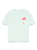Palm Angels Kids palm-print T-shirt - Green