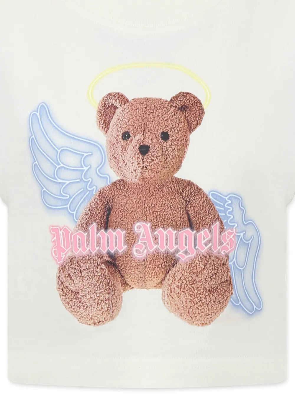 Palm Angels Kids Bear Angel T-shirt Beige