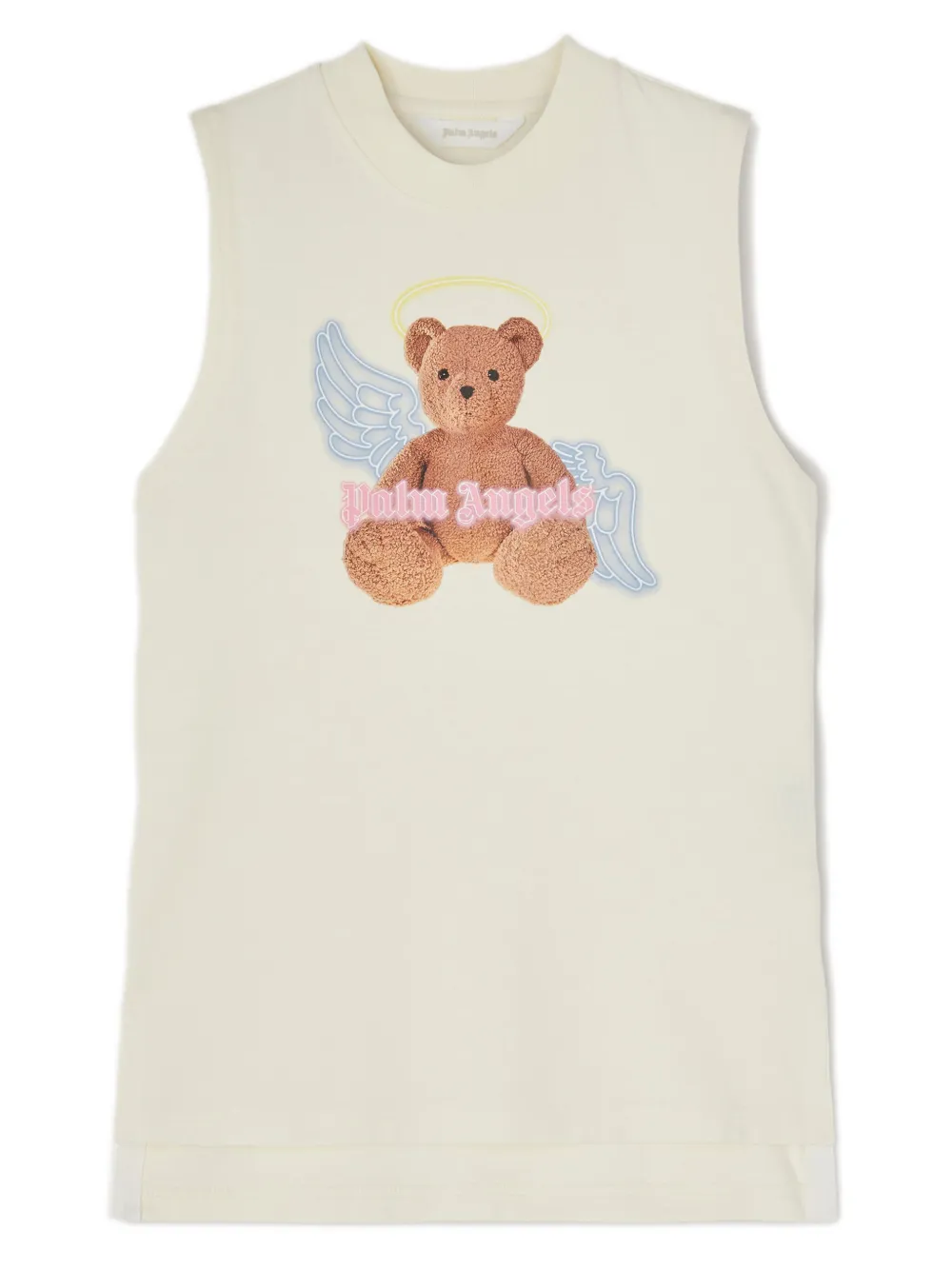 Palm Angels Kids Jurk met print Beige