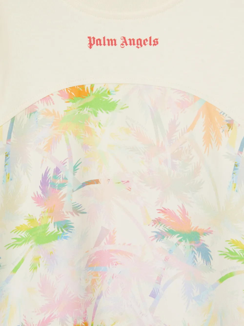 Palm Angels Kids Jurk met print Beige
