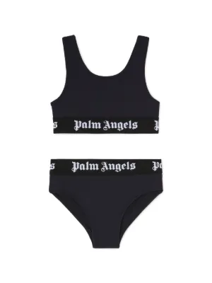 【関税込み】Palm Angels キッズ スイムウェア Palm Angels Kids ロゴ スイムショーツ | ブラック | FARFETCH JP