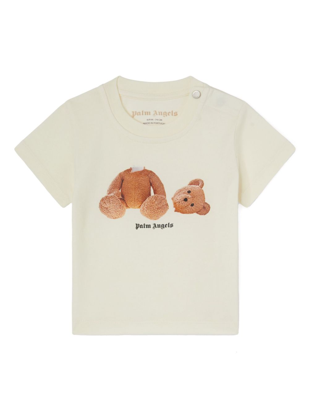 Palm Angels Kids T-shirt met print Beige