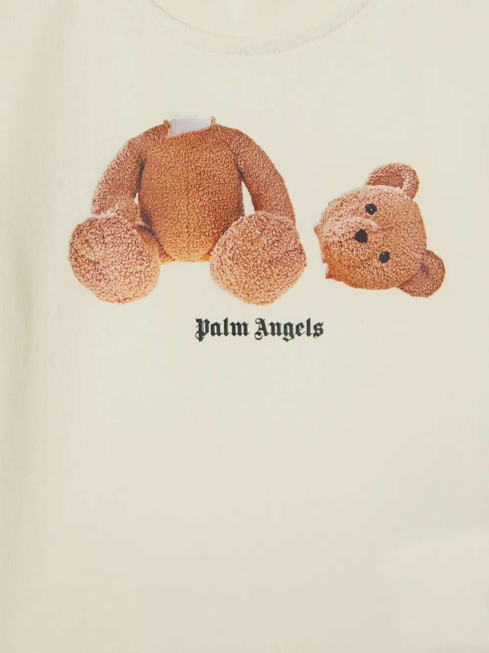 Palm Angels Kids T-shirt met print Beige