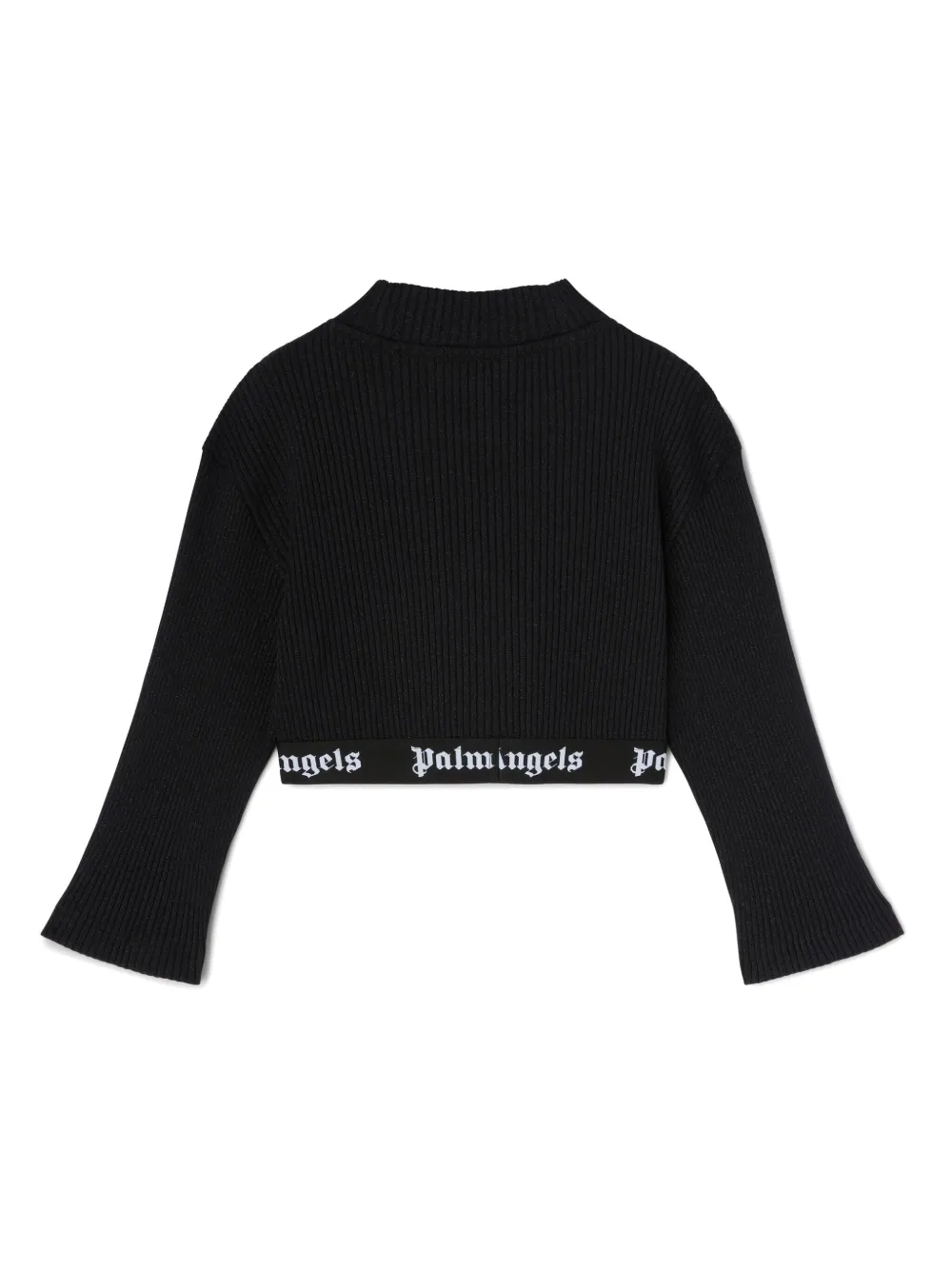 Palm Angels Kids logo-waistband lurex top | Girls Jumpers & Knitwear | Image 2