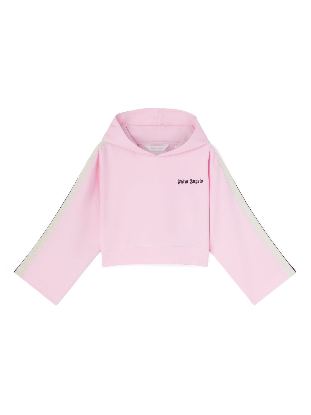 Palm Angels Kids printed cropped hoodie Roze