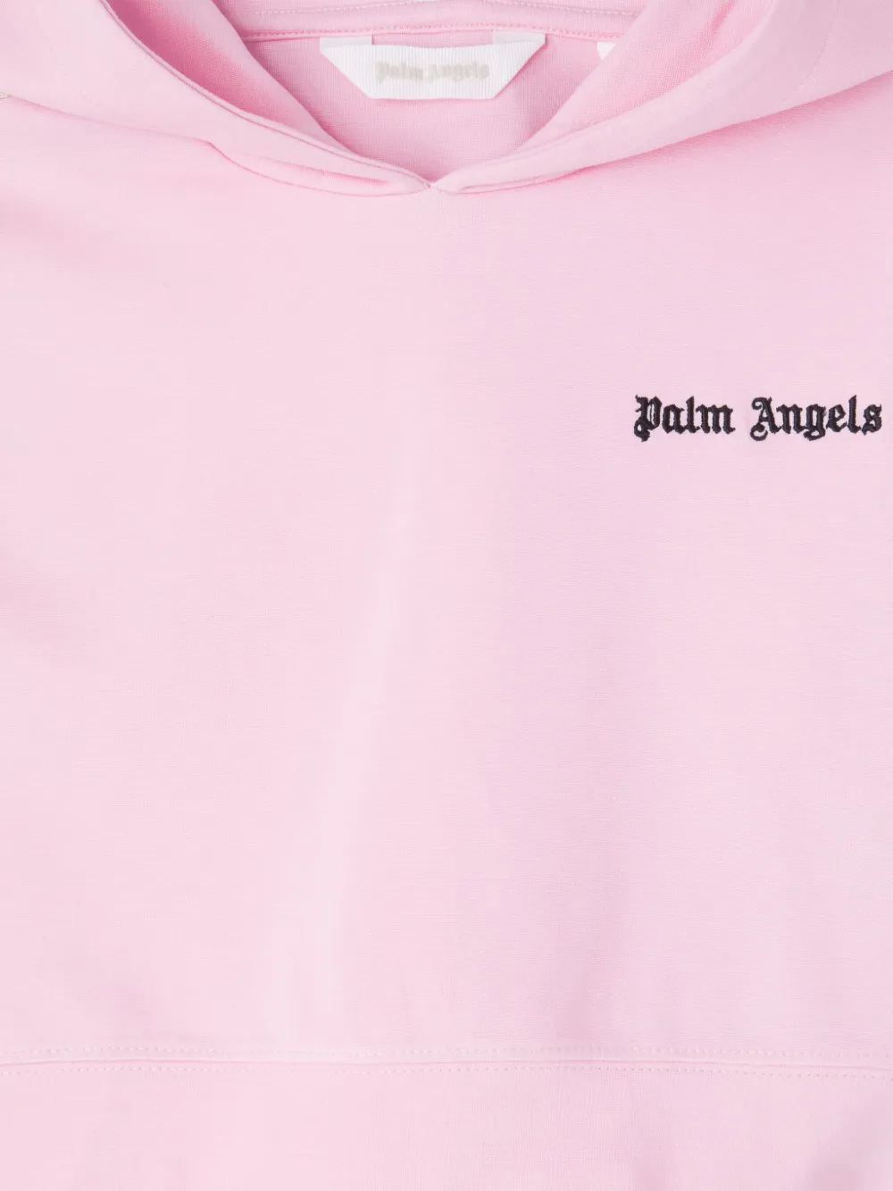 Palm Angels Kids Cropped hoodie met print Roze