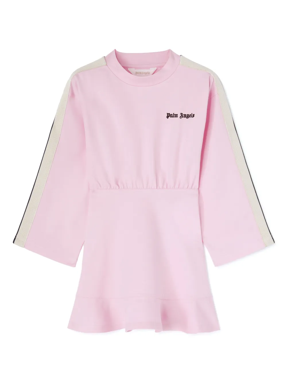 Palm Angels Kids Jurk met ronde hals en print Roze