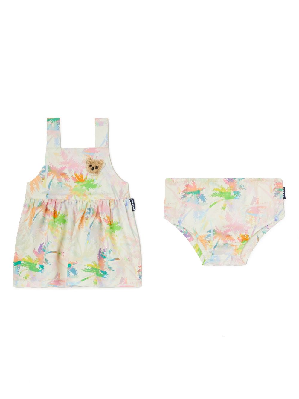 Palm Angels Kids Jurk met print Beige