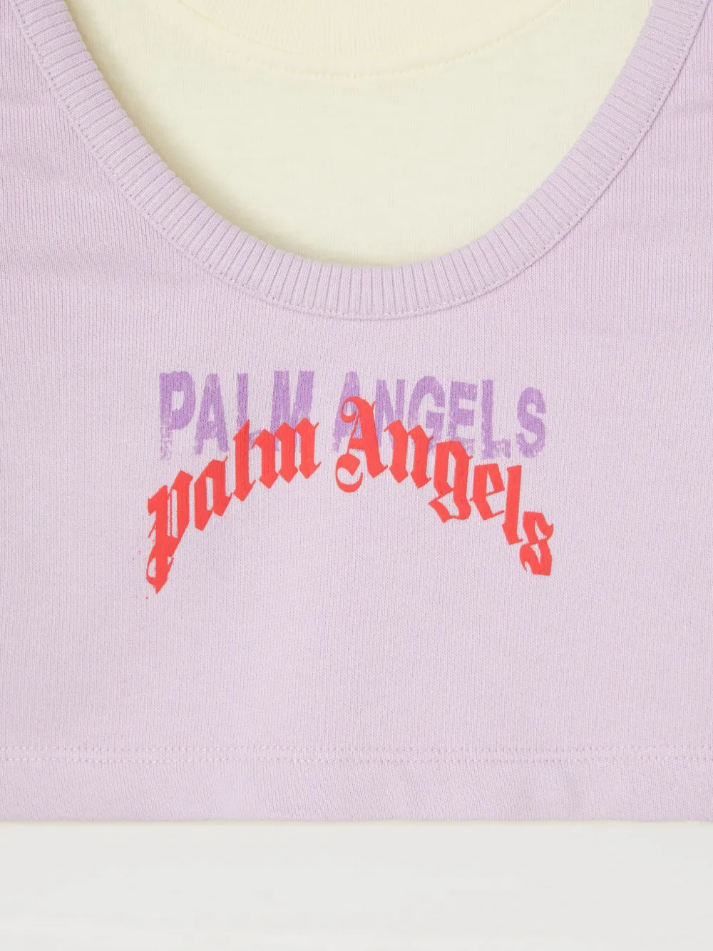 Palm Angels Kids T-shirt met print Paars