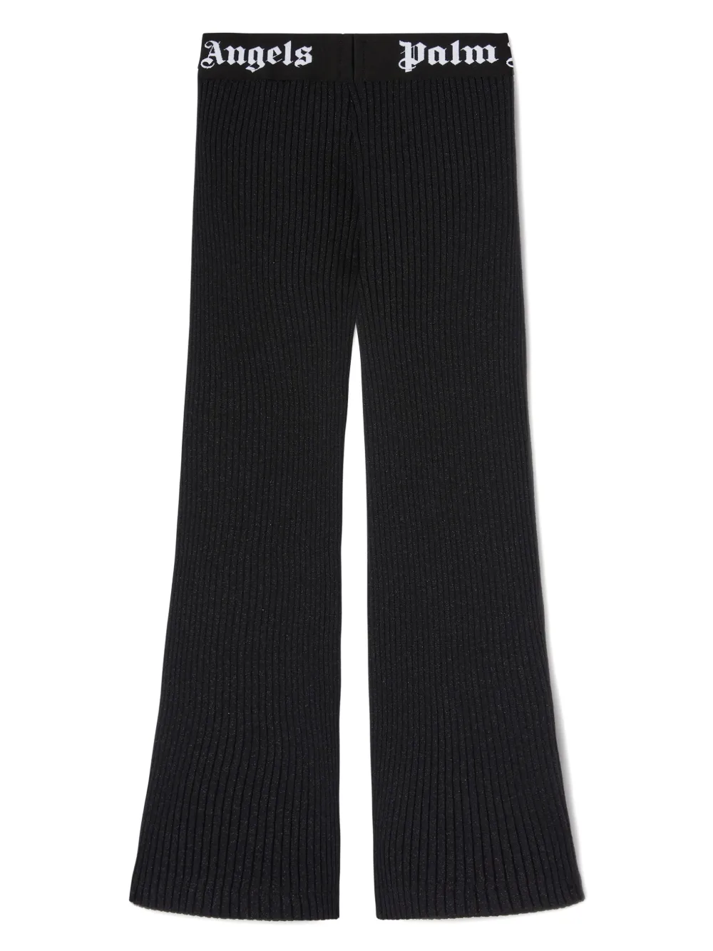 Image 2 of Palm Angels Kids Calça flare com logo no cós