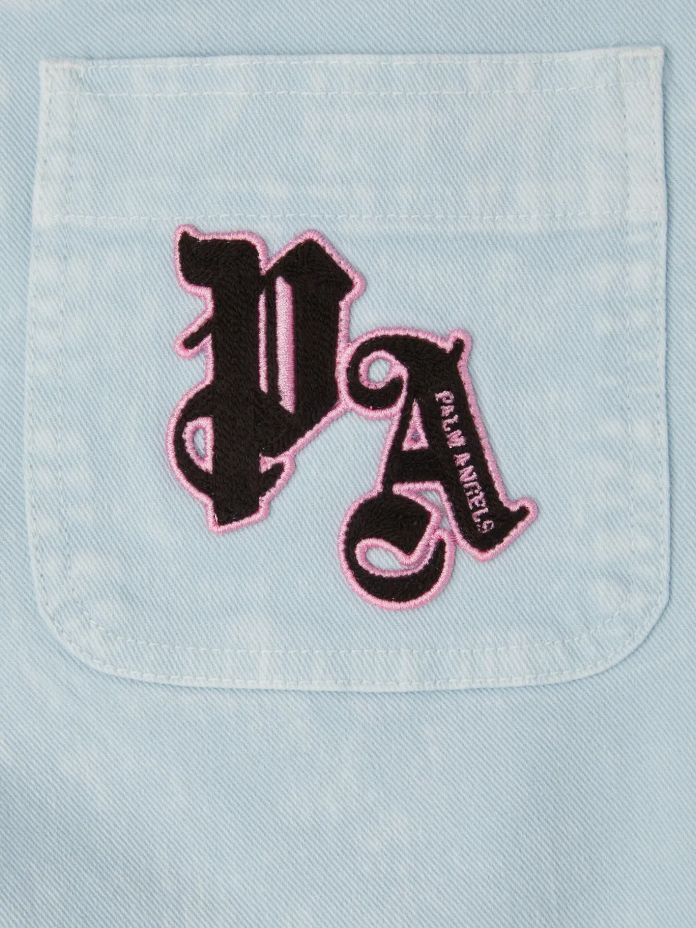 Palm Angels Kids Cargo broek met print Blauw