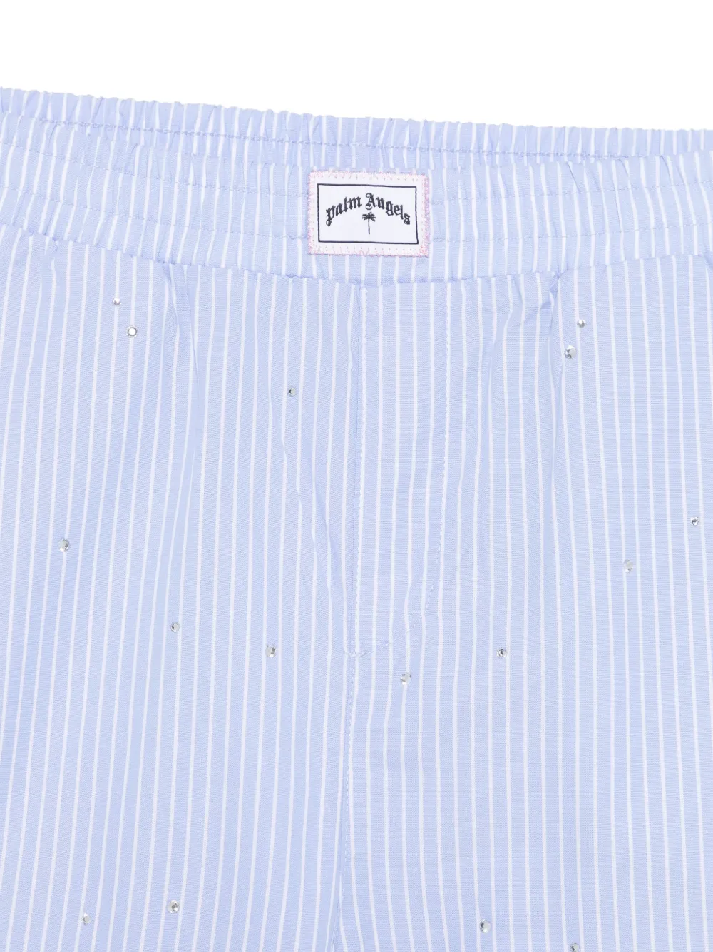 Palm Angels Kids Broek verfraaid met stras Blauw