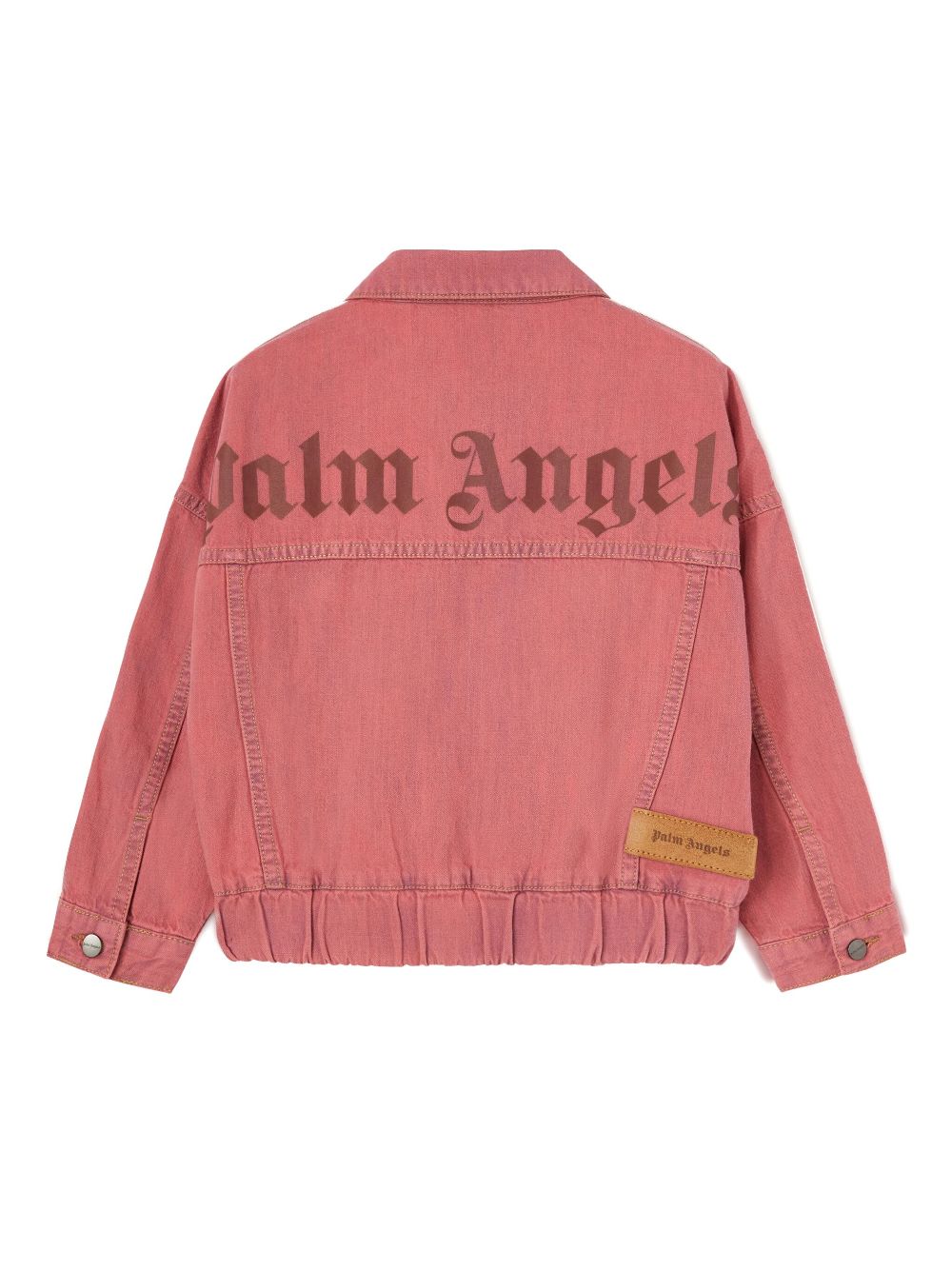 Palm Angels Kids printed chambray jacket - Pink