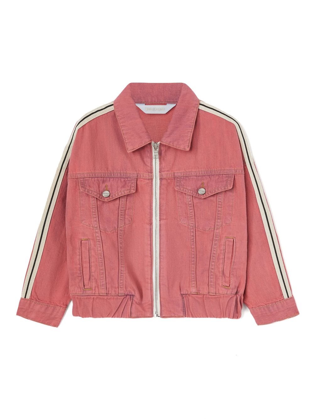 Palm Angels Kids printed chambray jacket - Pink