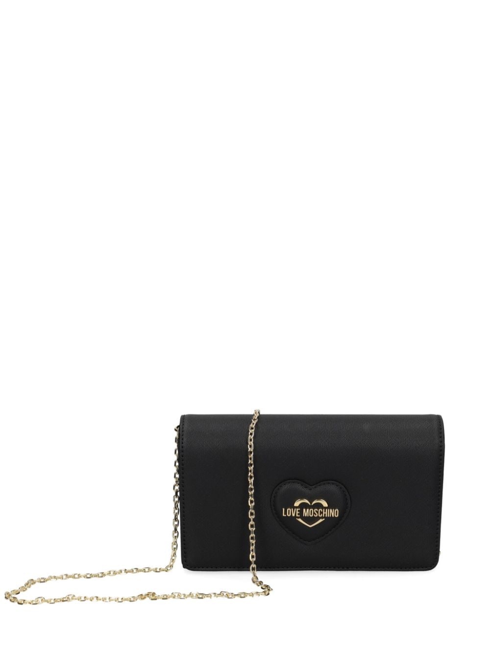 Love Moschino logo-patch crossbody bag - Schwarz