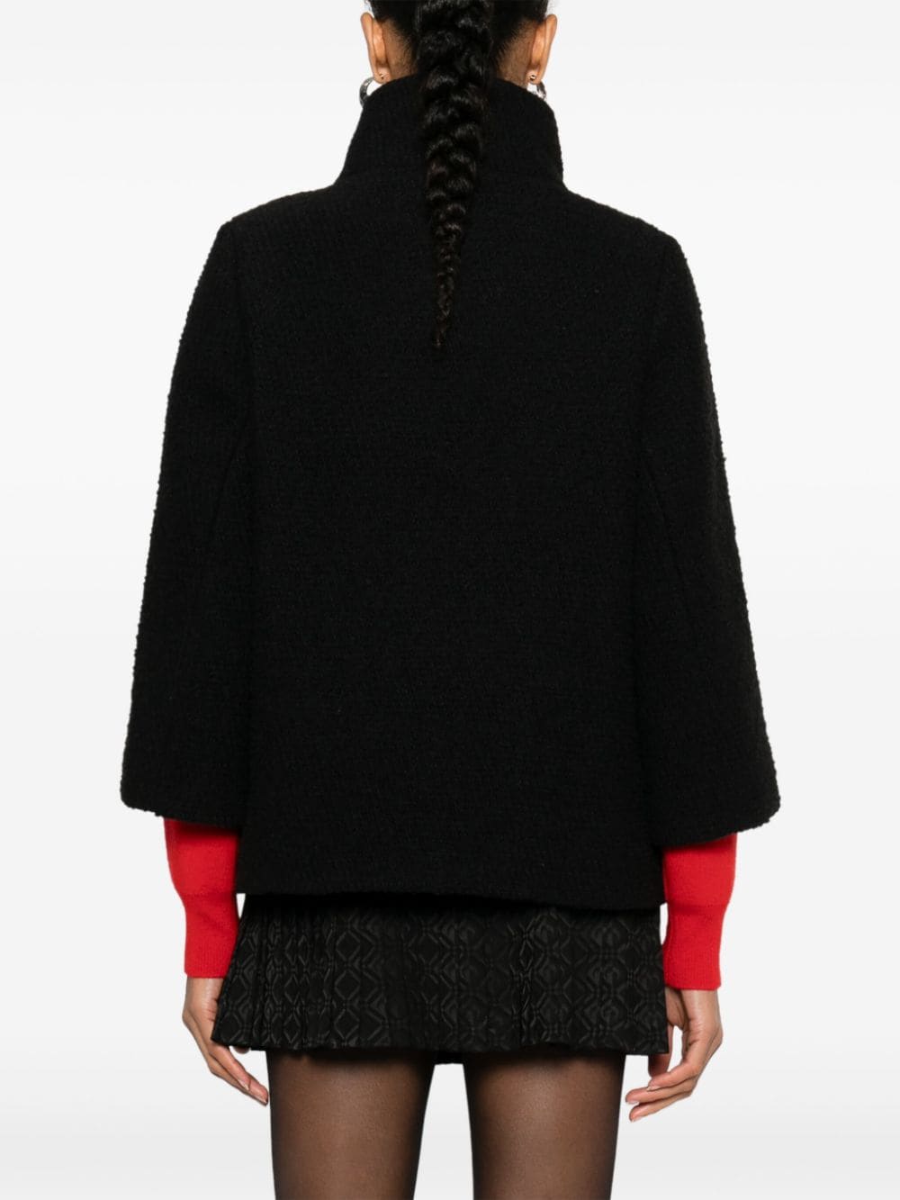 Shop Fay Bouclé Jacket In Black