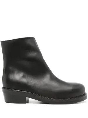 MM6 Maison Margiela x Dr. Martens Leather Boots | Black | FARFETCH