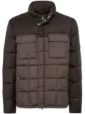 Boggi Milano panelled tech bomber jacket - Brown