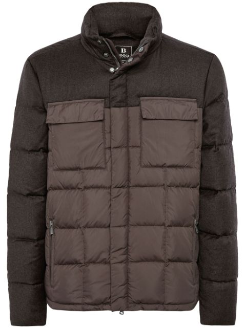 Boggi Milano panelled tech bomber jacket