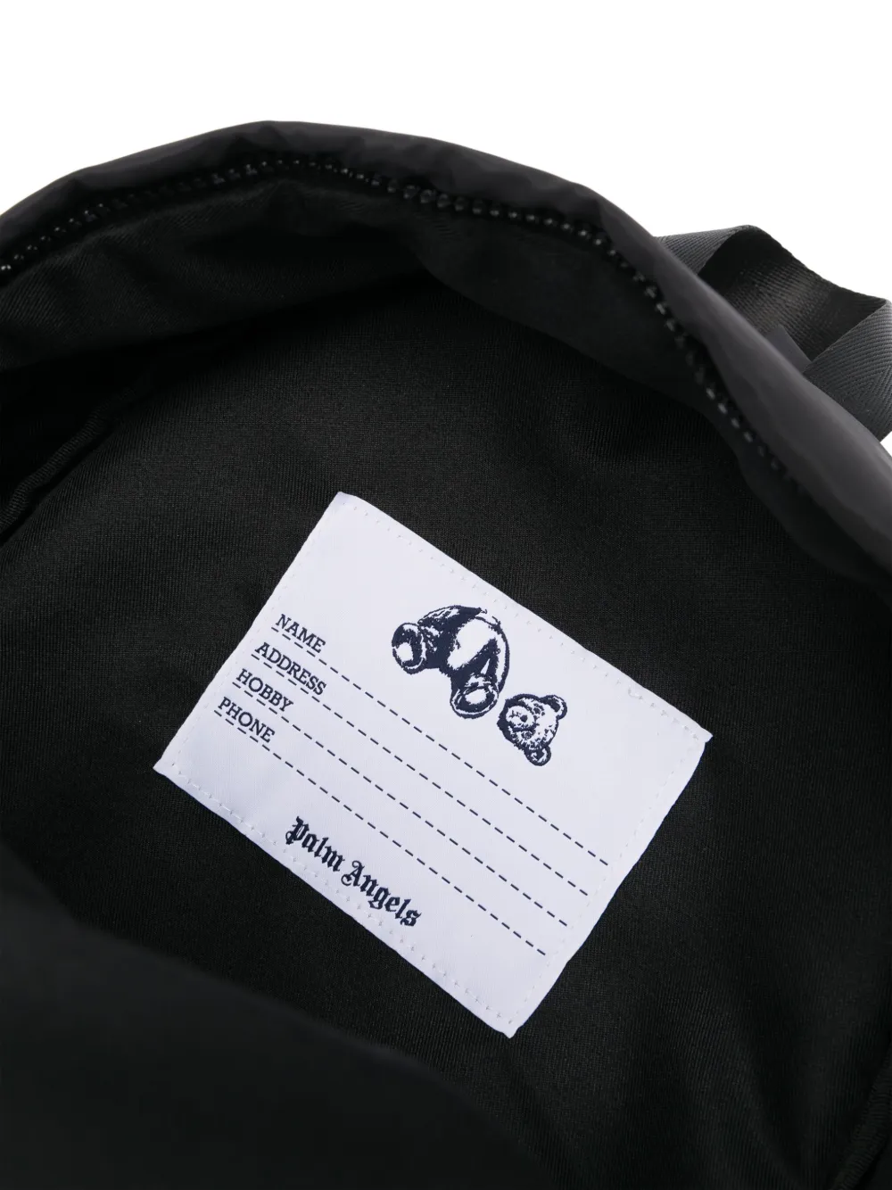 Palm Angels Kids Over Logo rugzak Zwart