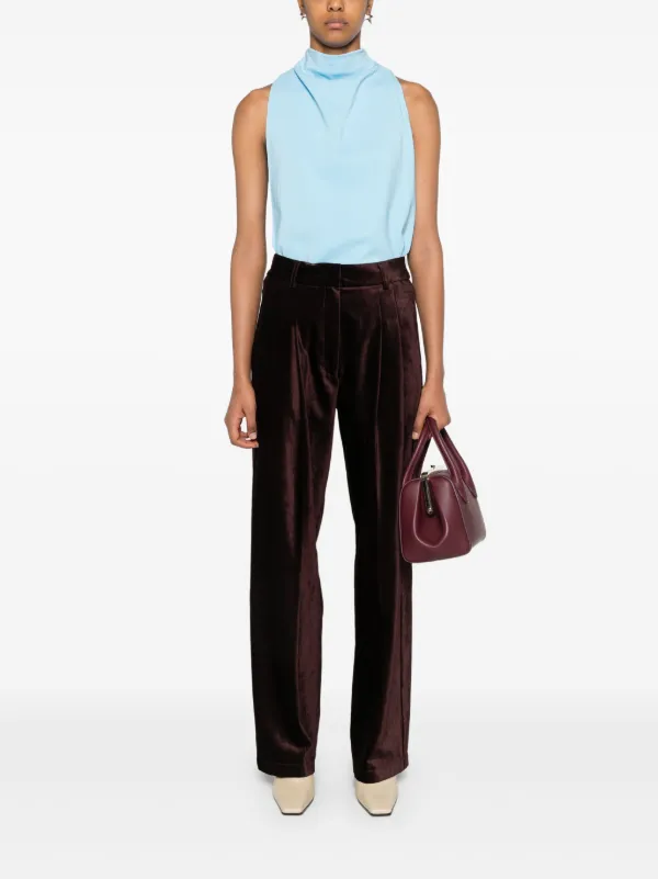 Forte Forte Pleated Velvet Trousers | Brown | FARFETCH GE Forte Forte Pleated Velvet Trousers | Brown | FARFETCH GE