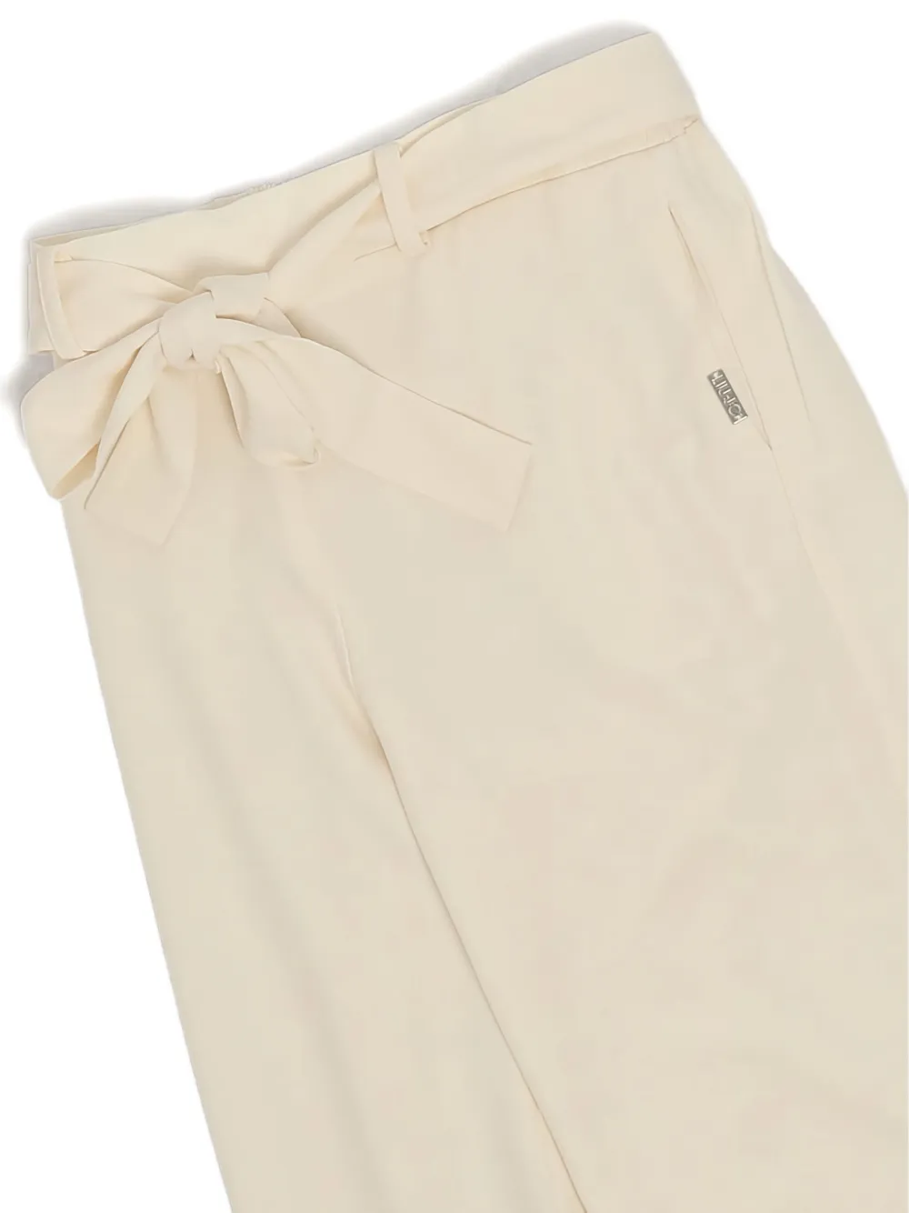Liu •jo Tie-waist Trousers In Neutral