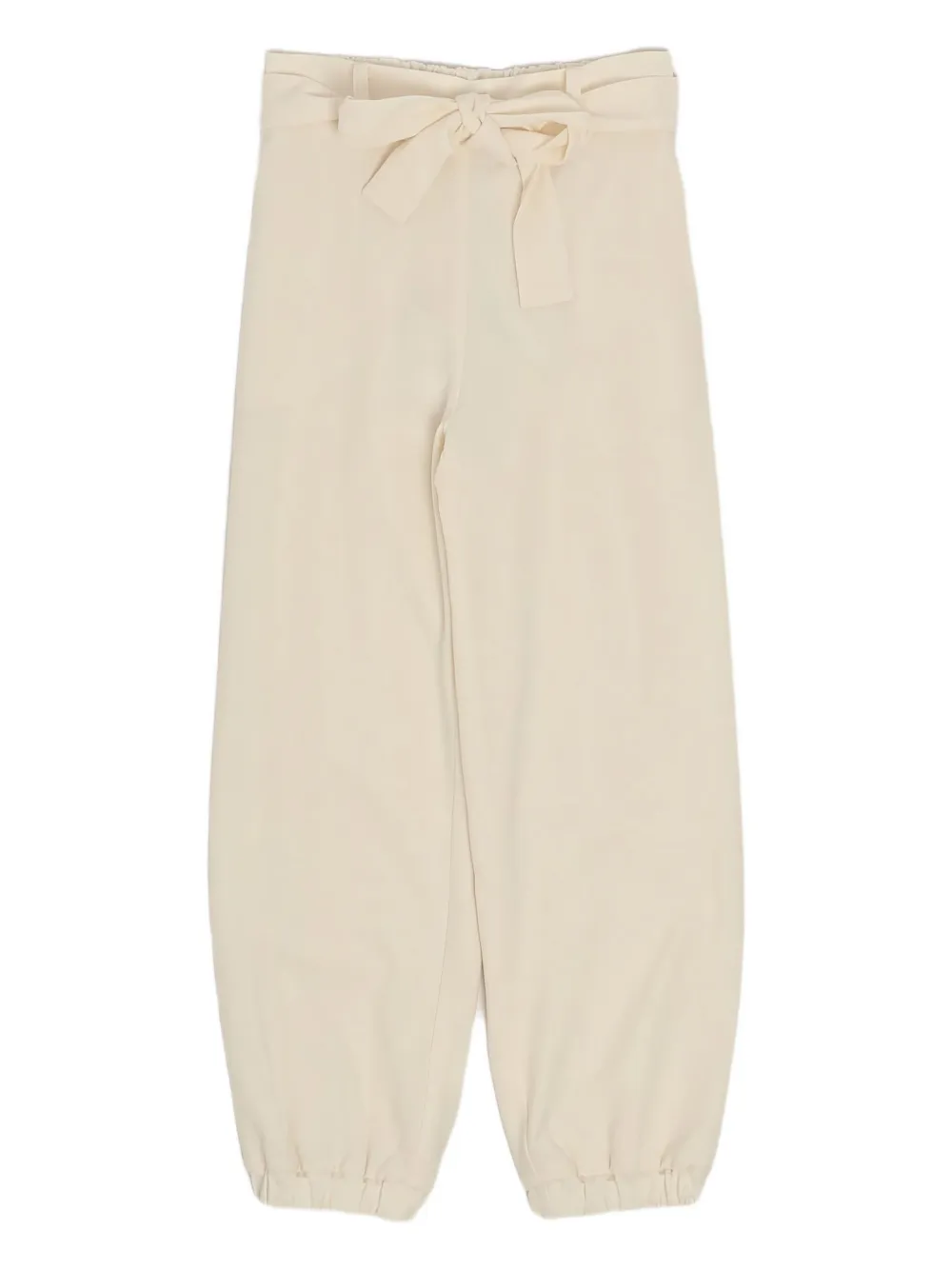 Liu •jo Tie-waist Trousers In Neutral